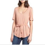 J.Crew Short Sleeve Scoop Neck Side Tie Tee Dusty Pink Size S Photo 1