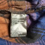 BDG  Blue and Brown Plaid Women's Button Down Shirt Photo 3