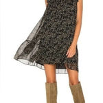 Joie  Tahoma Silk Mini Dress | Tossed Wildflowers Black Micro Floral Boho Chic Photo 0