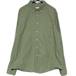 Goodfellow & Co Dot Cotton Long Sleeve Button Down Shirt Sage Green Size XL Photo 0