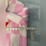 NWT Luna Ivy Size S Pink Cream Check Heart Chunky Knit Long Sleeve Crew Sweater Photo 6