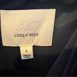 NWT CINQ À SEPT Mini Nanon Crepe Dress Sleeveless | Size 4 Blue Photo 3