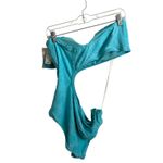 Aerie  Terry Cut Out Strapless One Piece Cheeky Swimsuit XL Women’s Blue 4722 Photo 2