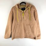 Everlane The ReNew Fleece Hoodie Pullover Pockets Camel Brown XS Photo 1