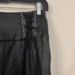 Cavalini Black Pleather Legging Pants Pull on Moto Stretch Photo 1
