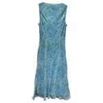 Ann Taylor Vtg  Silk Floral Paisley Dress Size 4 Blue Green Babydoll Y2K‎ Fairy Photo 1