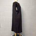 Carlisle Collection Brown With Brown Suede Neckline Shift Dress Size 10 Photo 2