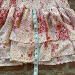 Princess Polly  Cream & Red Floral Sheer V-Neck Wide Smocked Waist Mini Dress 8 Photo 14