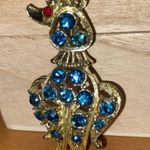 Prissy Poodle Swarovski Crystals Brooch Gold Photo 5