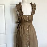 frame denim FRAME Ruffle-Strap Belted Midi Dress Photo 6