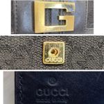 Gucci Wallet Black Logo Fabric with Leather Interior Photo 9