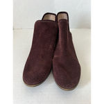 Lucky Brand  Ankle Booties Womens 7 Baley Maroon Suede Leather Perforated Boots Photo 2