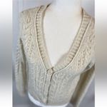 American Eagle AE Cropped Button-Up Cardigan Knit Sweater Woman’s Size S Cream Ivory Photo 10