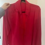 ZARA  Pink Button Down Satin Blouse Photo 0