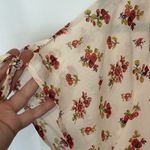 Madewell Tie-Sleeve Ruffle-Waist Midi Dress Pink Floral Sz 22 Cottagecore Plus Photo 7