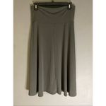 Zenana Outfitters  Grey Pull On High Waisted Skater Skirt Size Large Photo 2