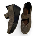 Bernie Mev Women’s Criss Cross Metallic Mary Jane Wedges Shoes Gold Size 38 Photo 0