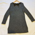 J.Crew  Women’s Sweater Dress S Gray Heathered Open Back Long Sleeve Cozy Photo 9