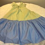 Altar'd State Light Blue & Green Color Maxi Dress Photo 2