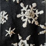 Vintage Snowflake Cardigan black Beaded Holiday Fair Isle Sweater Christmas Size M Photo 4