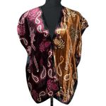 Farm Rio  Multicolored Oversized Velvet Top/Blouse(Size Small) Photo 1