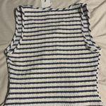 See You Monday TJ Maxx Striped Blue Top Photo 1
