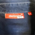 Denimist Cowboy Denim Jean Romper Dark Wash Western Pearlized Buttons size Med Photo 15