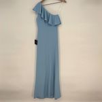 Lulus  Last‎ Forever Powder Blue One-Shoulder Ruffle Maxi Dress Size S Photo 8
