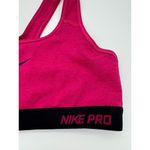 Nike Pro Racerback Sports Bra Bright Pink/Black Dri-Fit Wireless Womens Medium M Photo 2