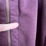 XCVI  Sweatshirt Jacket Womens Medium Wine‎ Full Zip Up Pleated Cotton Pockets M Photo 6