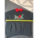 Jerzees VTG  Cardinal Bird Sweatshirt Women's XL Collared Embroidered Grandmacore Photo 7