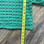 Free People Beach Green Crochet Cropped Sweater Open Back Womens Small Cotton Photo 5