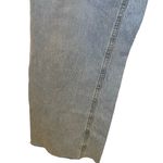 ZARA 90’s Full Length Wide Leg Light Wash Size 8 Ridged Cotton Raw Hem Jeans. Photo 3