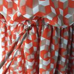 Francescas S 3D Geo Blocs Pattern Lined Sun Dress Mini in Orange Photo 5