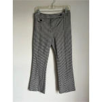 Derek Lam  10 CROSBY
Plaid Crop Flare Trousers In Black-white Photo 2