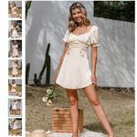 Simplee Apparel Simplee Sweetheart Neck Tie Front Ruched Dress Photo 3