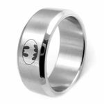 8mm Silver Batman Ring Photo 0