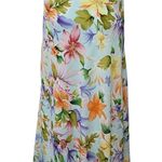 Jaclyn Smith  Y2K Aqua Tropical Floral Chiffon Midi Skirt Size 16 Photo 3