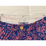 Lilly Pulitzer Callahan Shorts Size 10 Pink Blue Rolling In Grass Zebra Print Photo 3