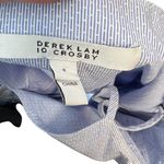 Derek Lam 10 Crosby Mini Dress Babydoll Sleeveless Stripe Blue Cotton Size 8 Photo 8