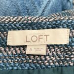 Ann Taylor loft blue skirt with fringe hem Photo 3