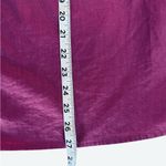 Charter Club  Embroidered Boho Peasant Top Magenta Cotton 3/4 Sleeve V-Neck Large Photo 5