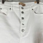 7 For All Mankind  Exposed Button High Waist Crop
Straight Leg Jeans Size 31 Photo 6