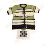 Alfred Dunner Striped Cardigan Top and Black Pants, Women's Size 16 Set Photo 3