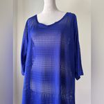 O'Neill O’Neill Royal Blue Mesh V-Neck Half Sleeve Relaxed Fit Swimsuit Cover-Up Photo 2