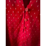 Faded Glory  Red Silver Polka Dot Blouse Plus Size XXL Photo 4
