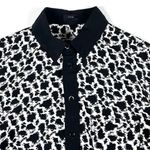 Joseph Leopard Print 100% Silk Button Down Blouse Photo 9