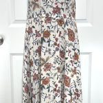 Old Navy  Floral Maxi Dress Halter Neck Tiered Ruffle White Medium Spring Summer Photo 0