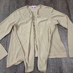 Lilly Pulitzer  Metallic Sparkly Gold Cardigan Sweater Size Medium Photo 0