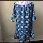 ICE embroidered shift dress Blue Size 2 Photo 5